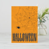 Griezelige Spinnen & Spinnenwebben Halloween Kaart (Staand voorkant)