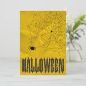 Griezelige Spinnen & Spinnenwebben Halloween Kaart (Staand voorkant)