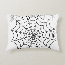 Griezelige Spinnenweb Halloween Accent Kussen