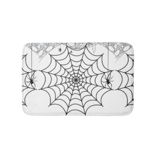 Griezelige Spinnenweb Halloween Badmat