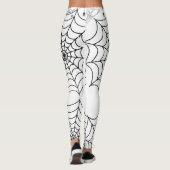 Griezelige Spinnenweb Halloween Leggings (Achterkant)