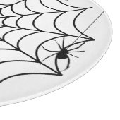 Griezelige Spinnenweb Halloween Snijplank (Hoek)