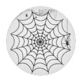 Griezelige Spinnenweb Halloween Snijplank (Voorkant)