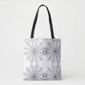 Griezelige Spinnenweb Halloween Tote Bag (Voorkant)