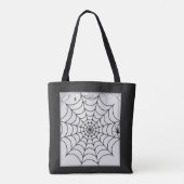 Griezelige Spinnenweb Halloween Tote Bag (Achterkant)