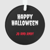 Griezelige spinnenwebben en spinnen Halloween Ornament (achterkant)