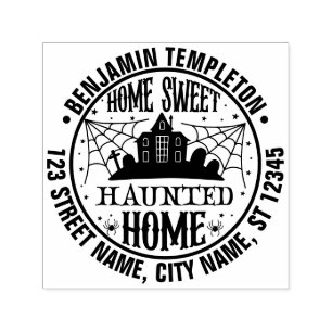 Griezelige Spinnenwebben Naam Adres Zelfinktende Stempel