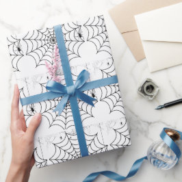 Griezelige Spinneweb Halloween Cadeaupapier