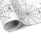 Griezelige Spinneweb Halloween Cadeaupapier (Rol Hoek)