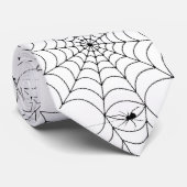 Griezelige Spinneweb Halloween Stropdas (Opgerold)