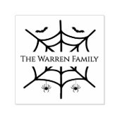 Griezelige Spinneweb Spinnen Vleermuizen Familiena Zelfinktende Stempel (Design)