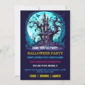 Griezelige Spoken Manor Halloween-feest Uitnodigin Kaart (Voorkant)