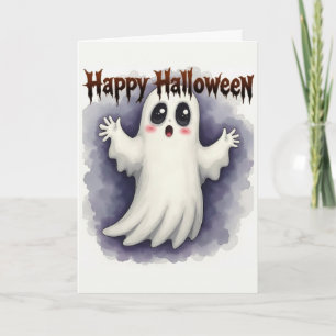 Griezelige spook Halloween kaart