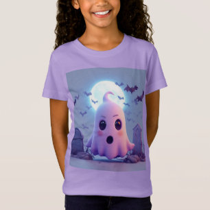 Griezelige spookachtige cartoon met vleermuizen t-shirt