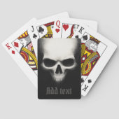 Griezelige spookschedel zwart donker pokerkaarten (Achterkant)