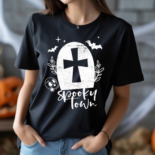 Griezelige Stad Halloween Tri-Blend Shirt