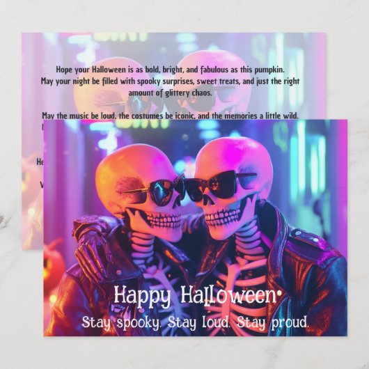 🌈🎃Griezelige & Stunning  LGBT kaart (Voorkant / Achterkant)