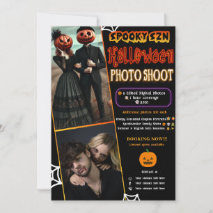 Griezelige Szn Glow Halloween Fotoshoot Fotografie Kaart