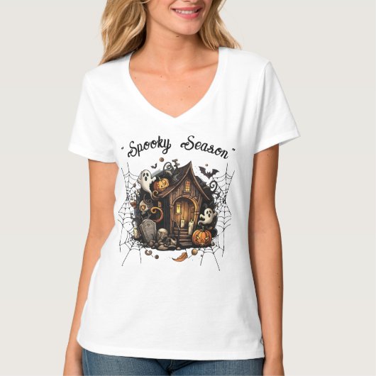 Griezelige T-shirt voor een Spookhuis 👻🎃 (Voorkant)