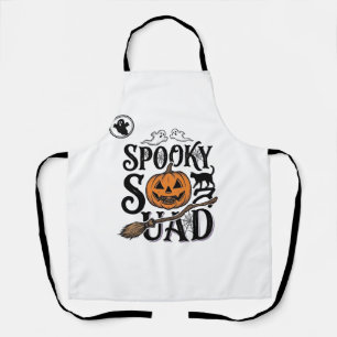 Griezelige Team T-shirt Vintage Halloween Groepson Schort
