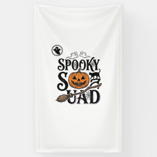 Griezelige Team T-shirt Vintage Halloween Groepson Spandoek