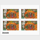 GRIEZELIGE TIKI TOMBE RECHTHOEKIGE STICKER (Vel)