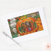 GRIEZELIGE TIKI TOMBE RECHTHOEKIGE STICKER (Envelop)