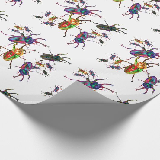 Griezelige Tor insecten cadeaupapier, kevers Cadeaupapier (Hoek)