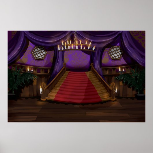 Griezelige trap in herenhuis poster (Voorkant)