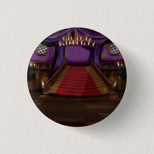 Griezelige trap in herenhuis ronde button 3,2 cm (Voorkant)