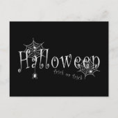 Griezelige Trick or Treat Halloween Spinnekop Ontw Briefkaart (Voorkant)