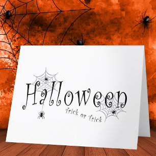 Griezelige Trick or Treat Halloween Spinnekopontwe Bedankkaart