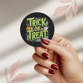 Griezelige Trick or Treat Slijm Halloween Sticker