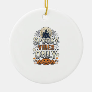 Griezelige trillingen alleen Halloween Geest Pompo Keramisch Ornament