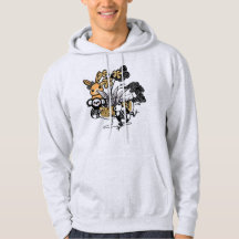 Griezelige tuin met skeletkoala en kikker