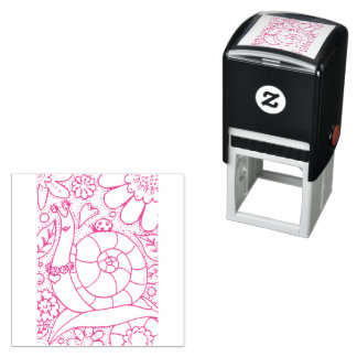 GRIEZELIGE TUINSLAK & LIEVEHEERSBEESTJE, BUG'S FLO  ZELFINKTENDE STEMPEL