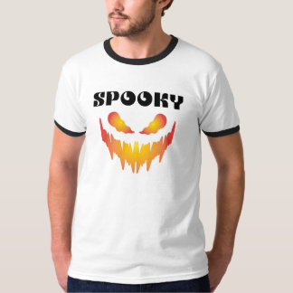 Griezelige typografie Halloween Basic Ringer T-Shi T-shirt