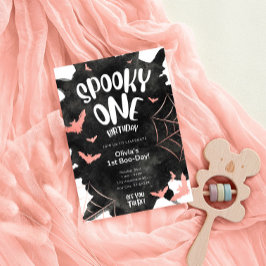 Griezelige Uitnodiging Halloween Verjaardag Roze V