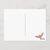 Griezelige Uitnodiging Roze Vleermuizen Halloween  (Achterkant)