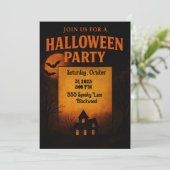 Griezelige Uitnodiging voor Halloweenfeest | Spook (Staand voorkant)