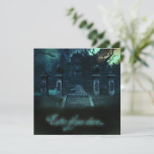 Griezelige uitnodigingen voor Halloween in een spo (Staand voorkant)