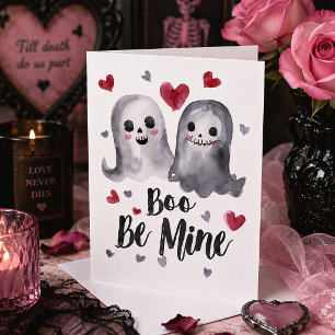 Griezelige Valentijnsgeesten & Hartjes Gotisch Feestdagenkaart
