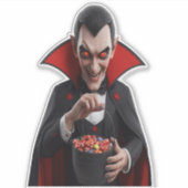 Griezelige vampier Dracula Sticker (Voorkant)