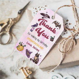 Griezelige verjaardag Halloween bedank kaartjes Cadeaulabel