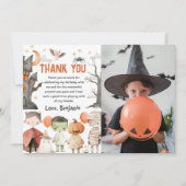 Griezelige verjaardagsfoto bedankkaart voor Hallow (Voorkant)