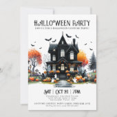 Griezelige Verkleed Halloweenfeest Uitnodiging (Voorkant)