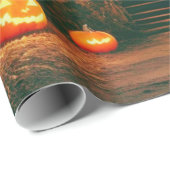 griezelige verlichting: betoverende Jack-o'-Lanter Cadeaupapier (Rol Hoek)