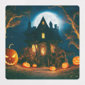 griezelige verlichting: betoverende Jack-o'-Lanter Labels (Design 2)