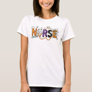 Griezelige Verpleegster Halloween Doodle T-shirt
