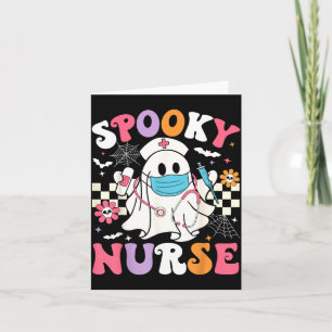 Griezelige Verpleegster Halloween Geest Lief Groov Kaart